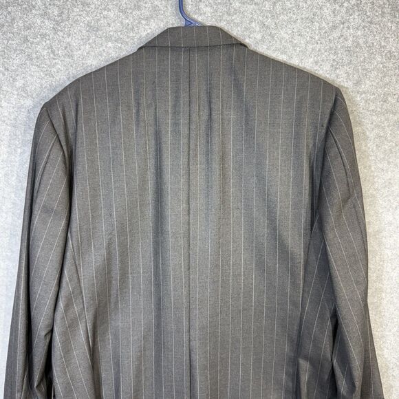 Loro Piana Hickey Freeman Mens Suit Coat Gray Pin Stripe Size 42R - Picture 8 of 14